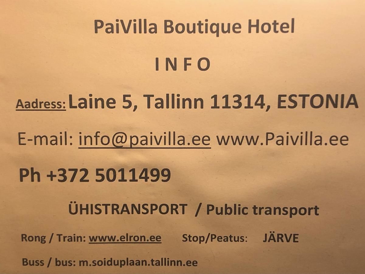 Отели типа «постель и завтрак» Paivilla Boutique Hotel Таллин-12