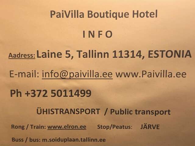 Отели типа «постель и завтрак» Paivilla Boutique Hotel Таллин-11